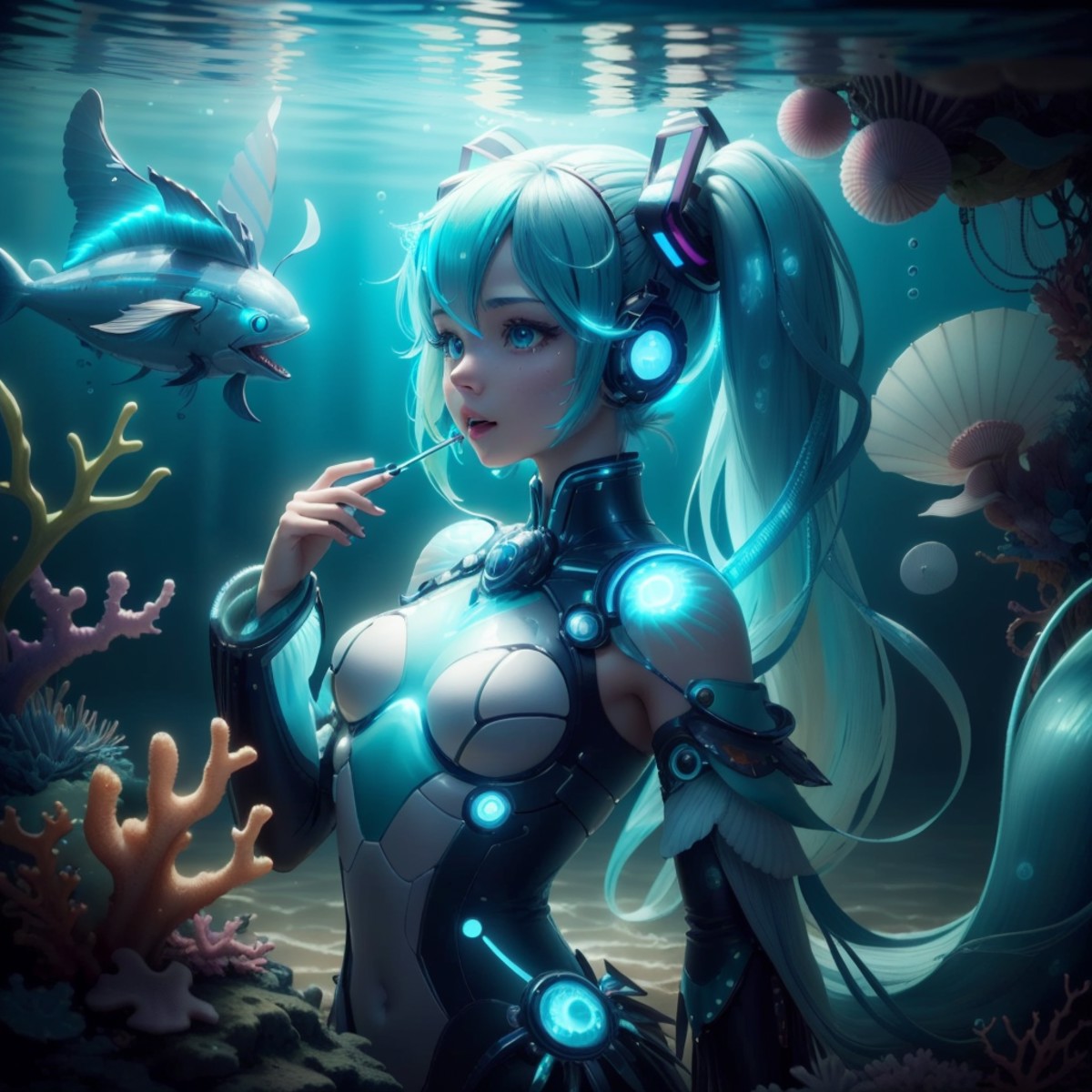 10219-1660817218-, atlantistech ,scifi, undersea,bioluminescent ,_colored glowing hair , hatsune miku, 1girl,.png